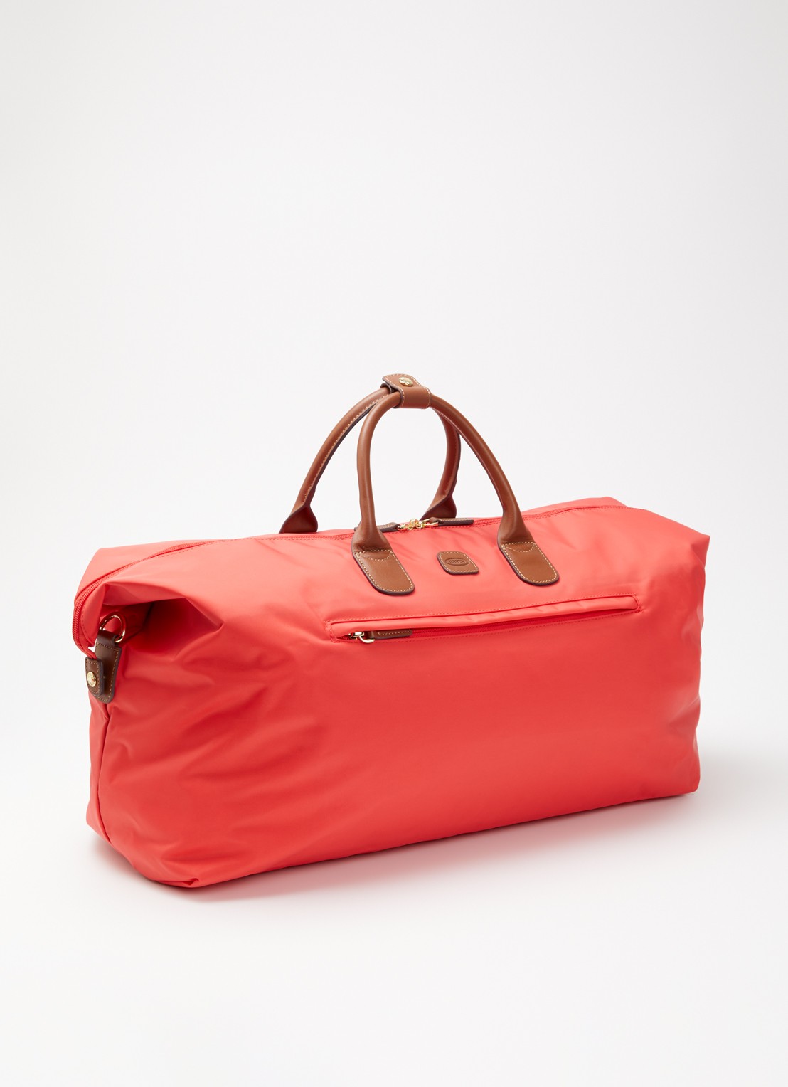 Bric's Holdall weekendtas met logo en uitneembaar etui - achterkant koraal