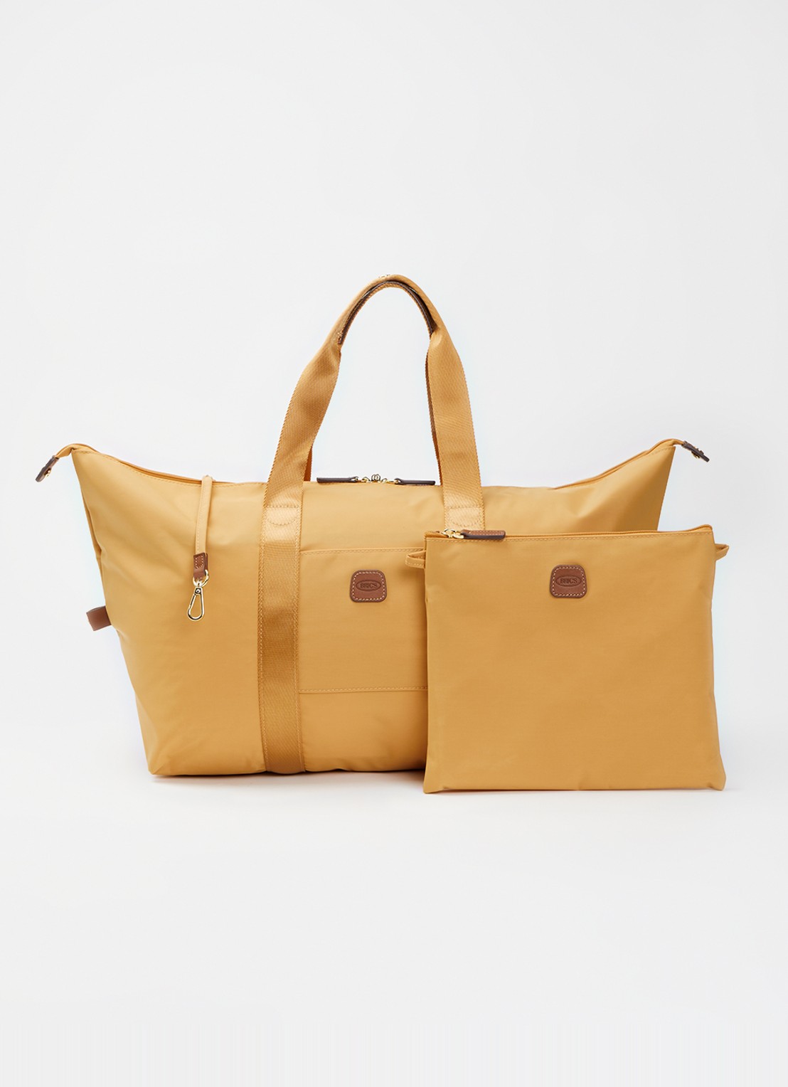 Bric's Holdall weekendtas met uitneembaar etui - voorkant okergeel