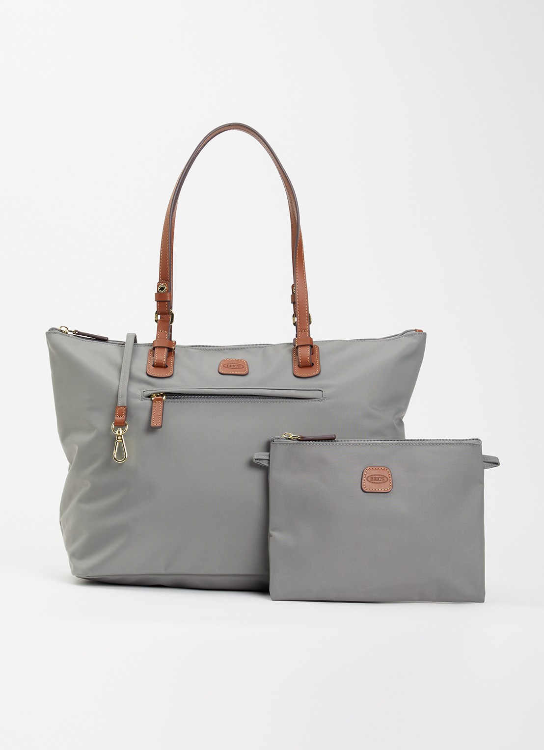 Bric's Large shopper met uitneembaar etui - voorkant 5 grijs