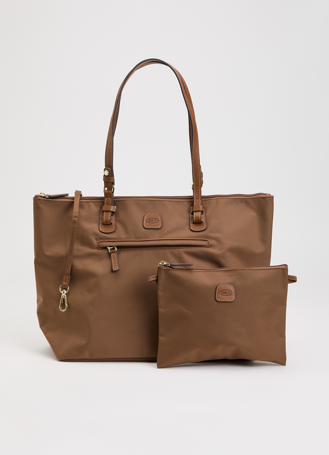 Bric's Large shopper met uitneembaar etui - voorkant bruin