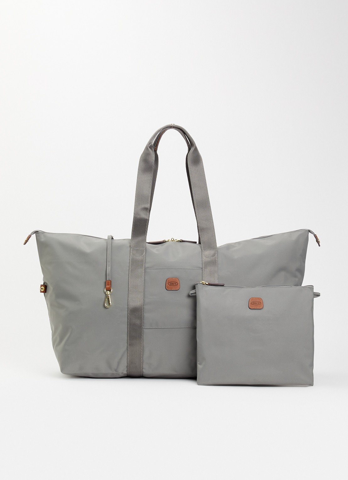 Bric's Large weekendtas met uitneembaar etui - voorkant 5 grijs