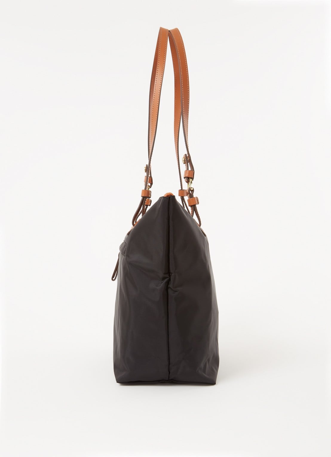 Bric's X-Bag schoudertas met leren details en uitneembaar etui - detail 3 zwart