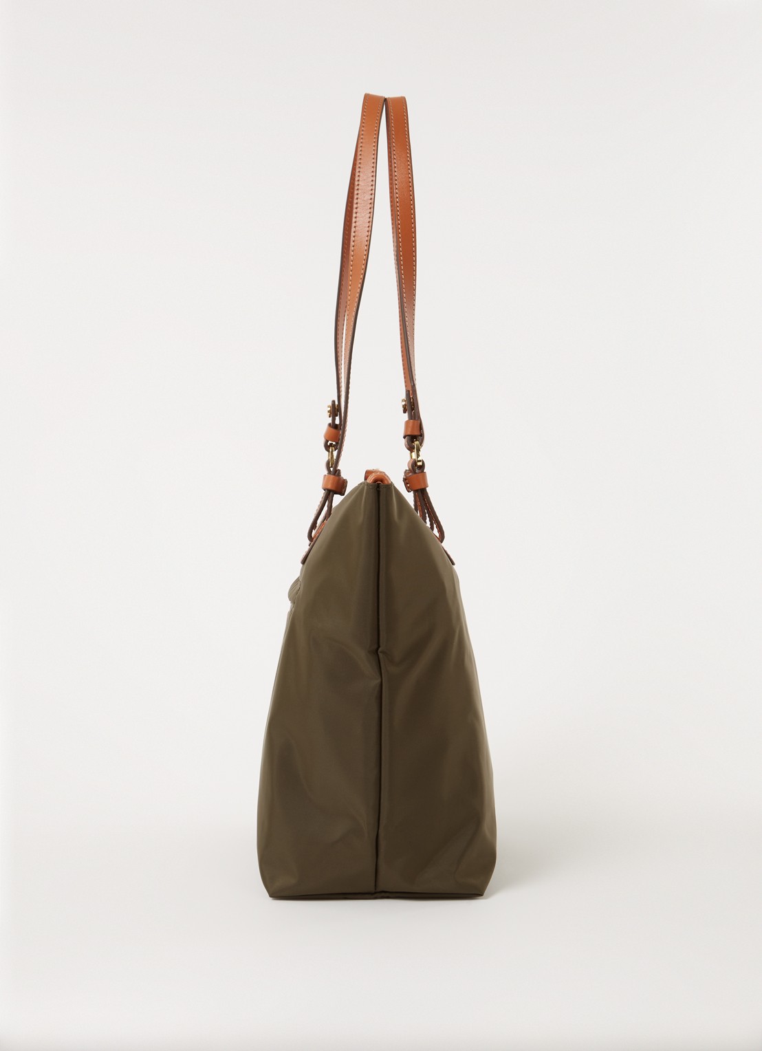 Bric's X-Bag schoudertas met leren details en uitneembaar etui - detail 4 donkergroen