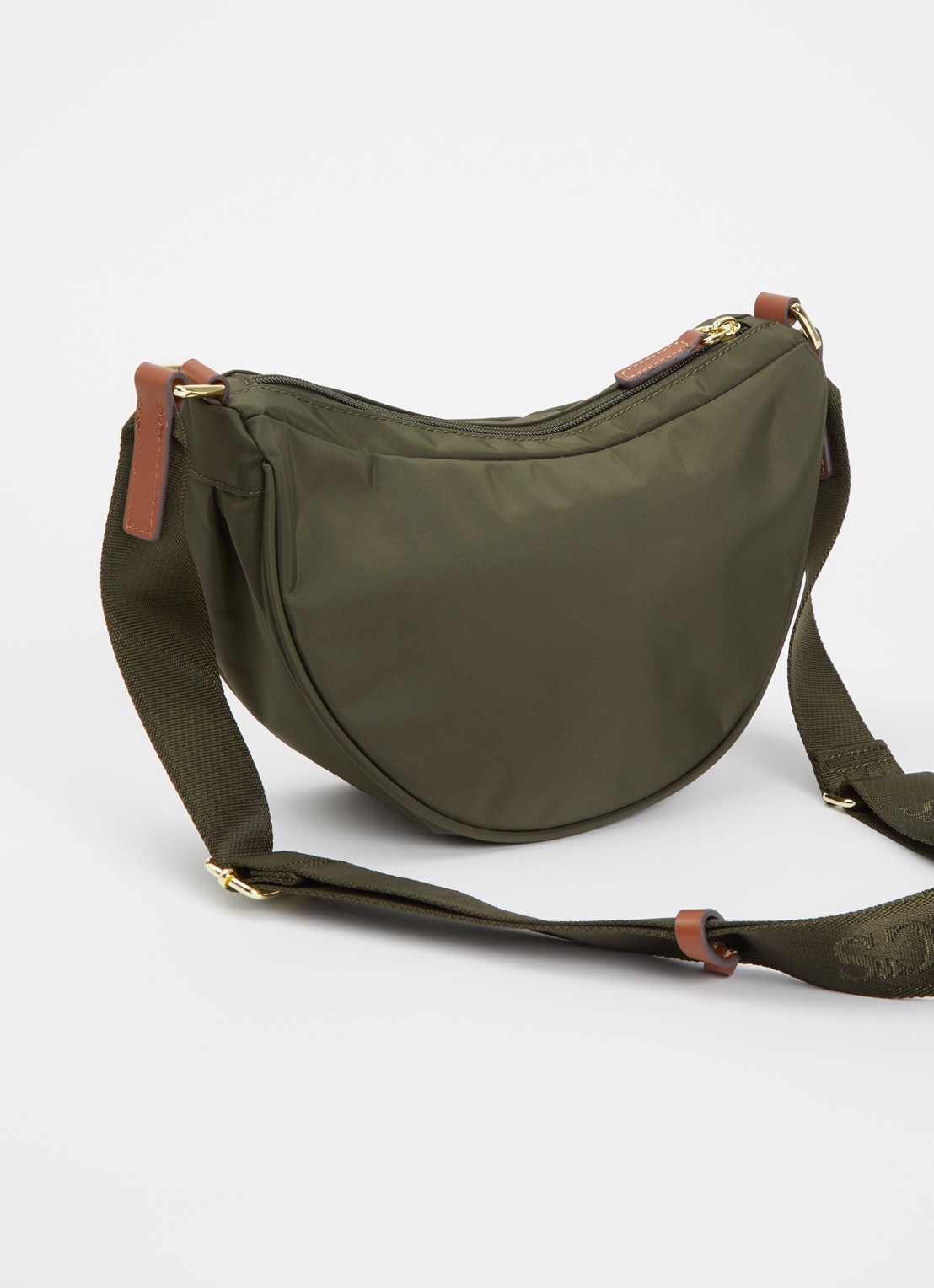 Bric's X-Collection crossbodytas met logo - achterkant 5 olijfgroen