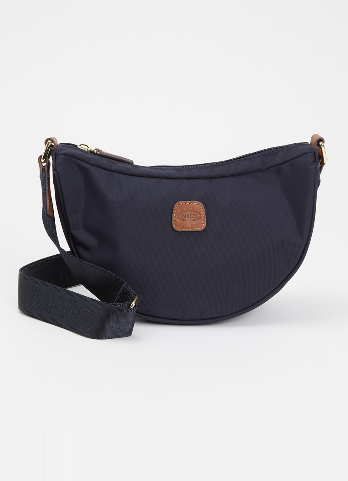 Bric's X-Collection crossbodytas met logo - voorkant donkerblauw