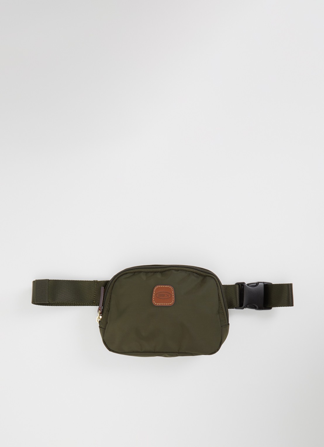 Bric's X-Collection heuptas met logo - voorkant olijfgroen
