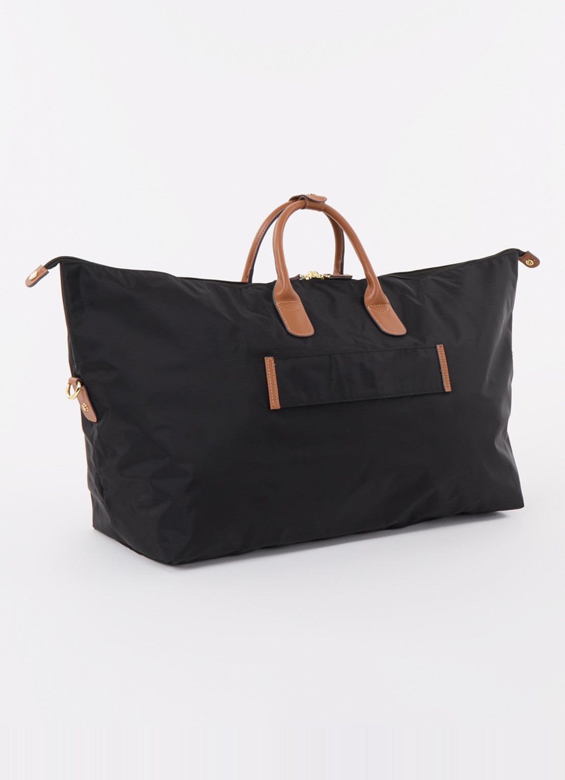 Bric's X-Collection Holdall weekendtas met leren details en uitneembaar etui - achterkant zwart