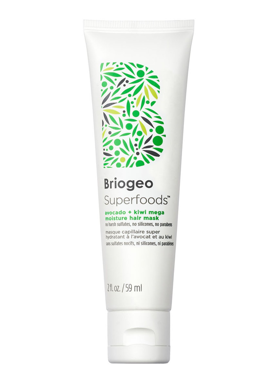 Briogeo Mini Briogeo Superfoods™ Avocado + Kiwi Mega Moisture Hair Mask - travel size haarmasker - voorkant undefined