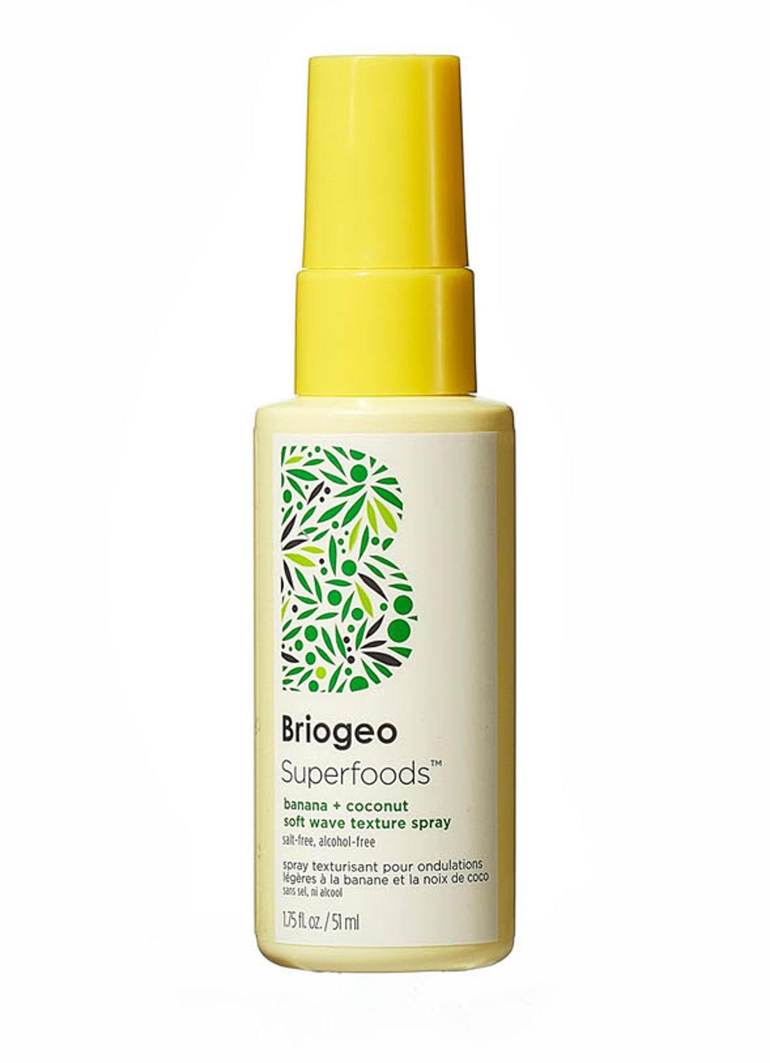 Briogeo Mini Briogeo Superfoods™ Banana + Coconut Hydrating Salt-Free Soft Wave Texture Spray - travel size haarspray - voorkant 6 undefined
