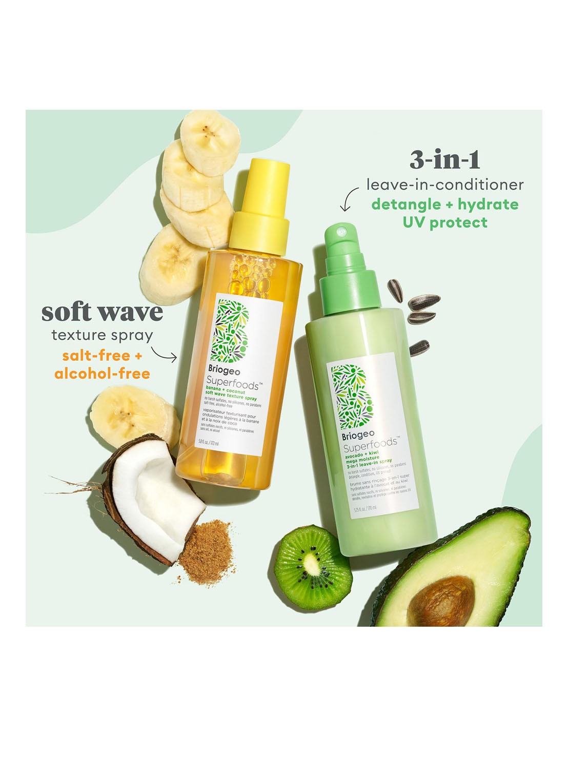 Briogeo Superfoods™ Avocado + Kiwi Mega Moisture 3-in-1 Leave-In Spray - leave-in haarspray - detail 3 undefined