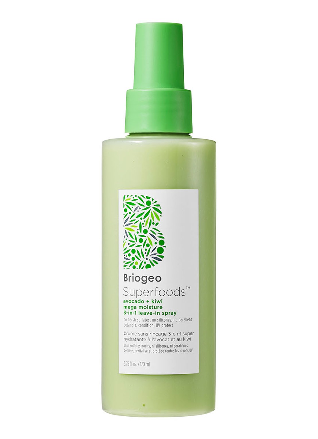 Briogeo Superfoods™ Avocado + Kiwi Mega Moisture 3-in-1 Leave-In Spray - leave-in haarspray - voorkant 6 undefined