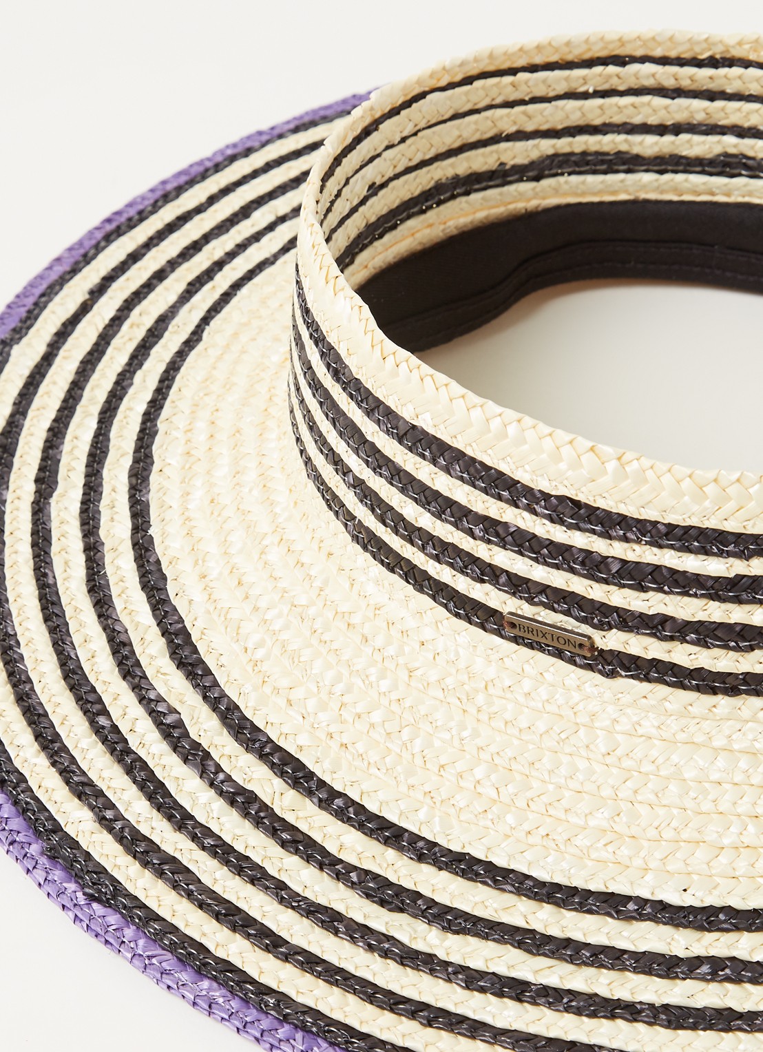 Brixton Joanna Visor hoed van stro - detail zand