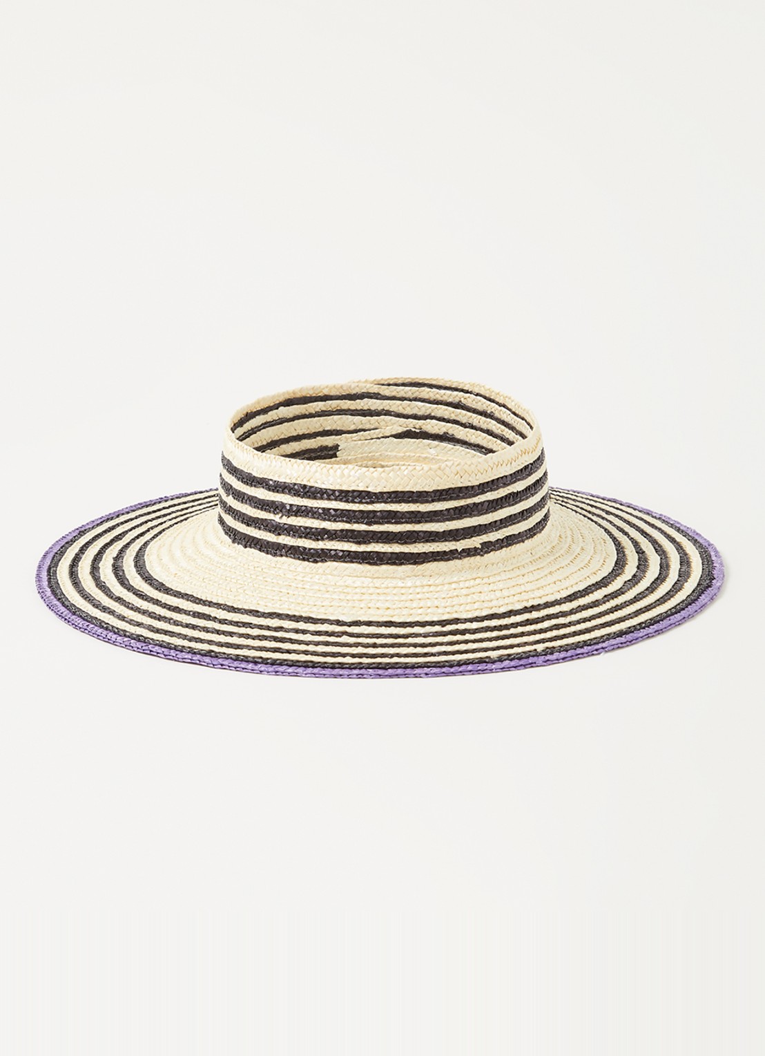 Brixton Joanna Visor hoed van stro - voorkant 2 zand