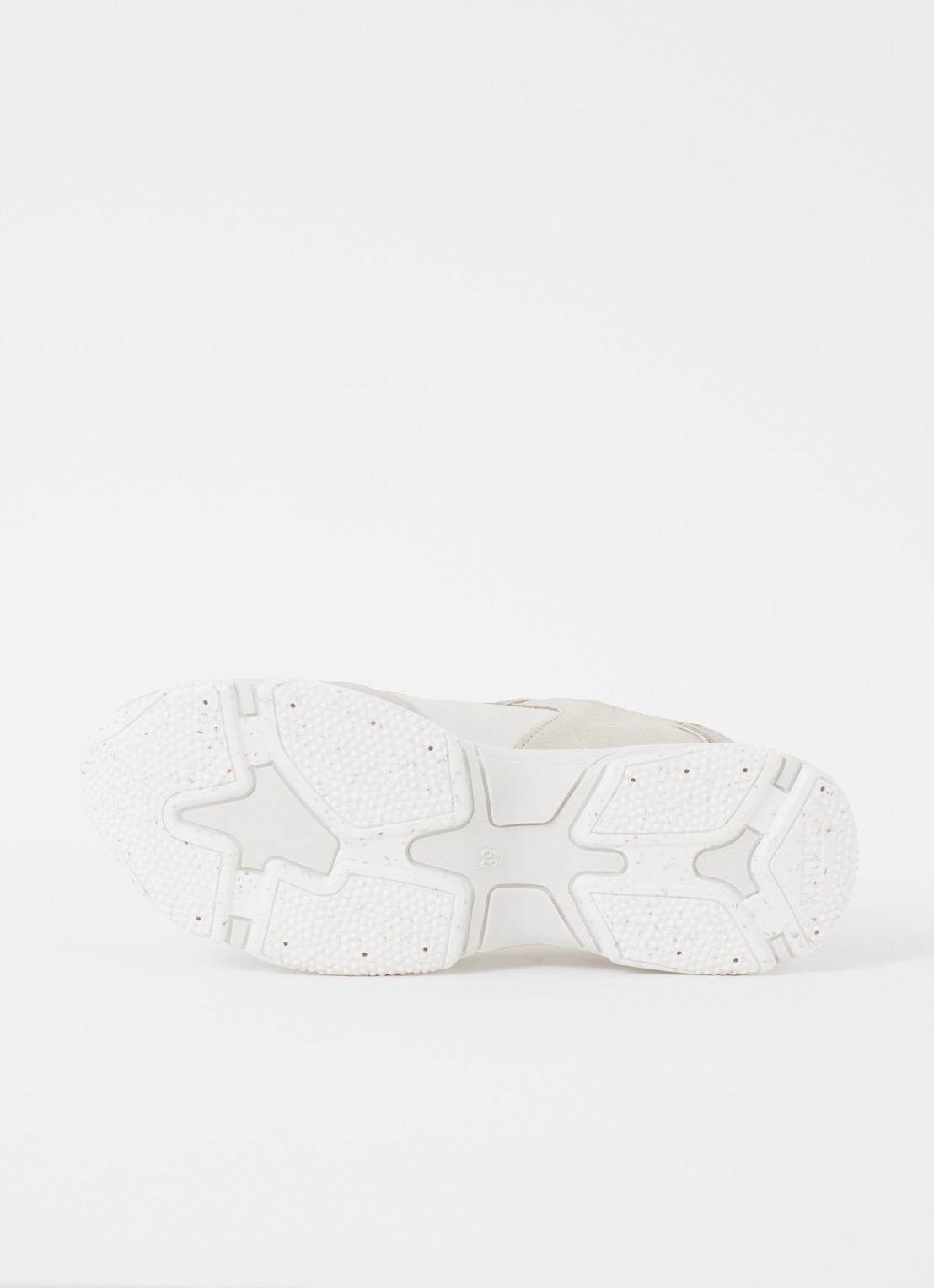 Bronx Baisley sneaker met leren details - detail 5 gebroken wit