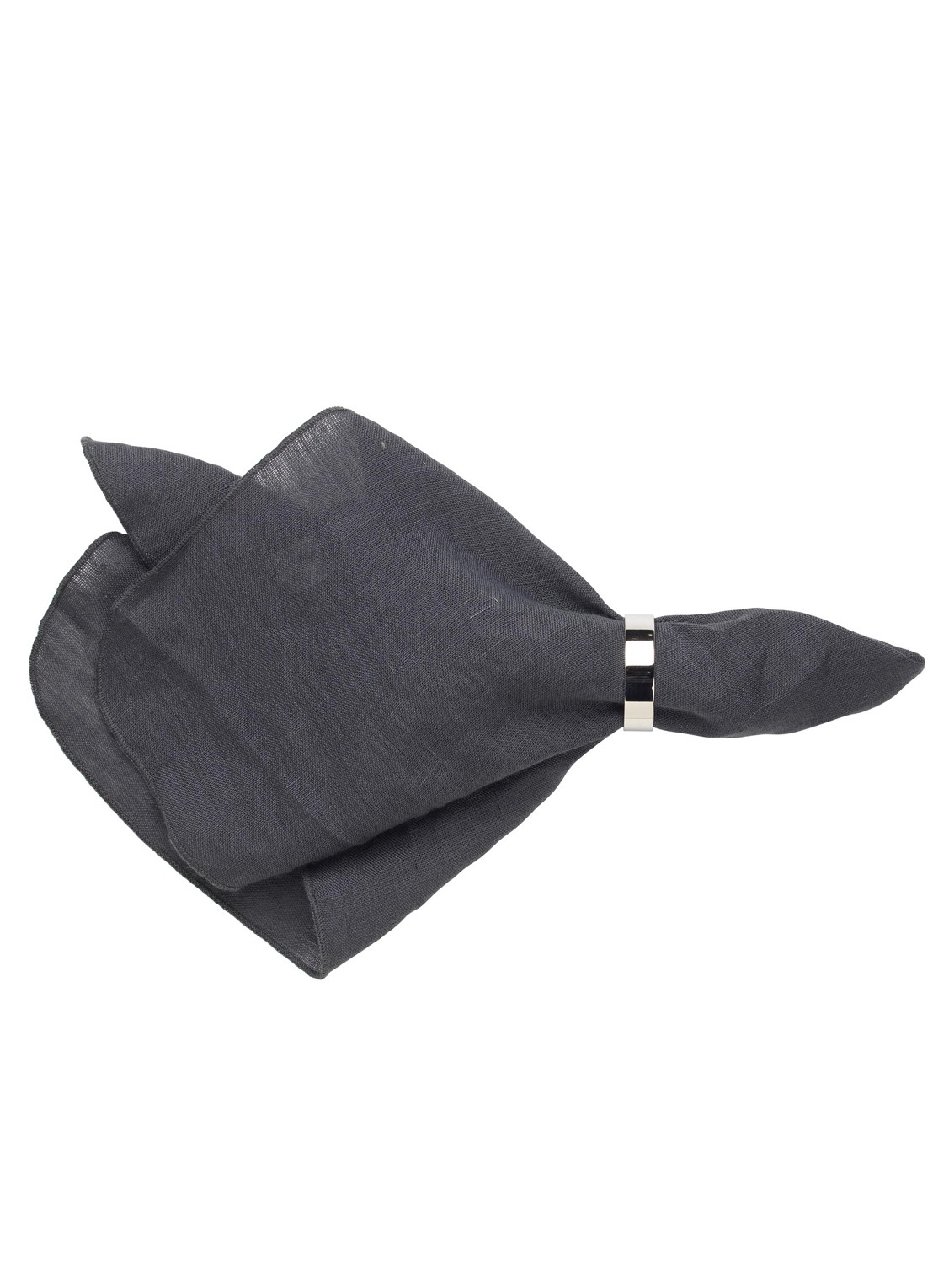 Broste Copenhagen Gracie servet 45 x 45 cm - voorkant donkergrijs
