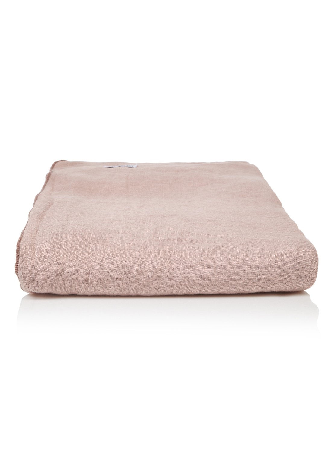 Broste Copenhagen Gracie tafelkleed van linnen 160 x 200 cm - voorkant 2 lichtroze