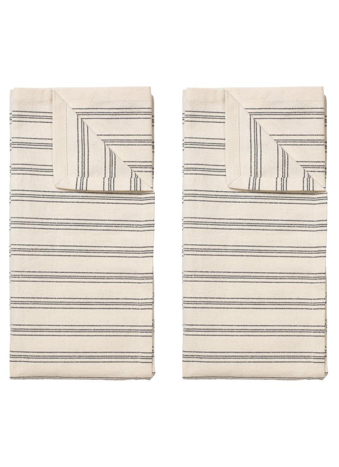 Broste Copenhagen Karl theedoek 70 x 50 cm set van 2 - voorkant zwart
