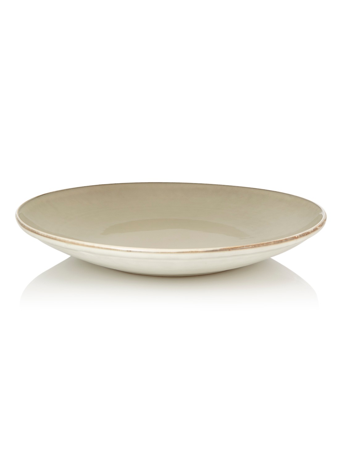 Broste Copenhagen Nordic Sand pastabord 29 cm - voorkant 2 lichtgrijs