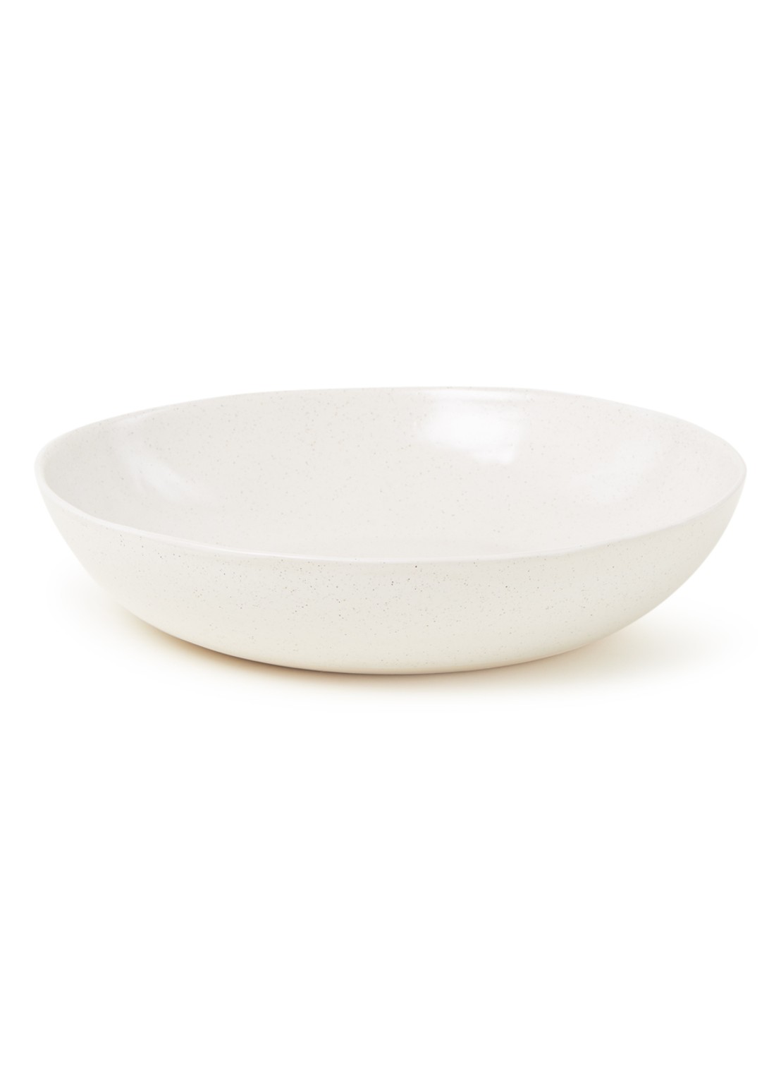 Broste Copenhagen Nordic Vanilla saladeschaal 34,5 cm - voorkant wit