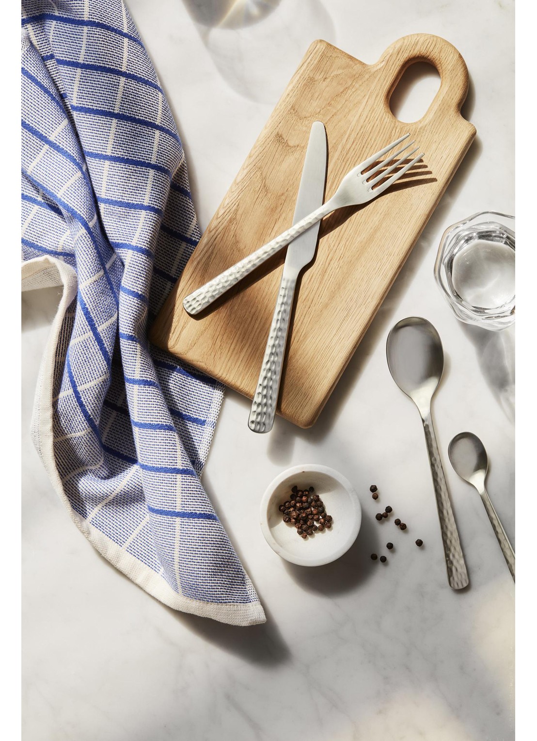 Broste Copenhagen Olina snijplank 14 x 30 cm - detail 5 wit