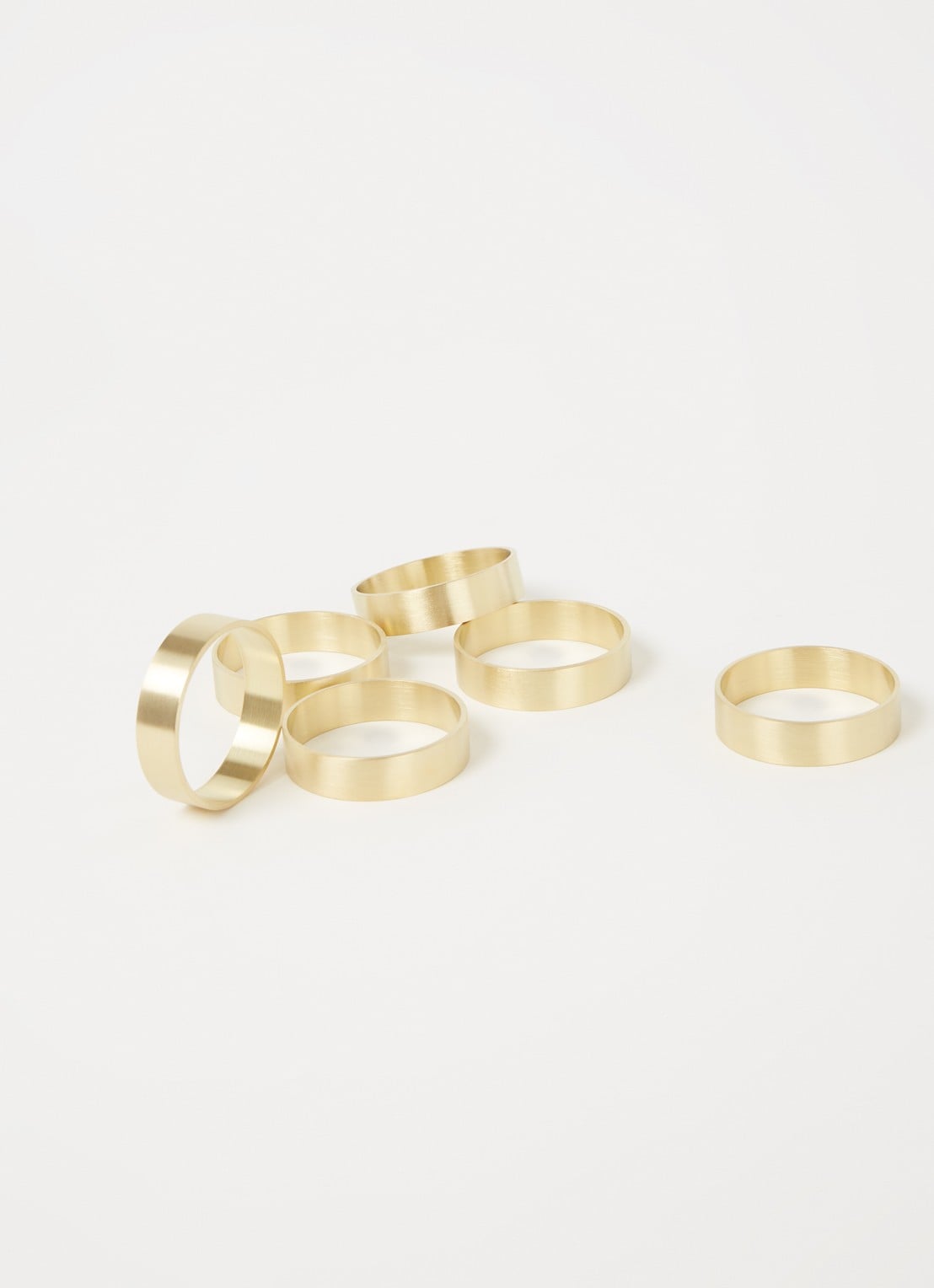 Broste Copenhagen Servet ring set van 6 - detail 3 goud