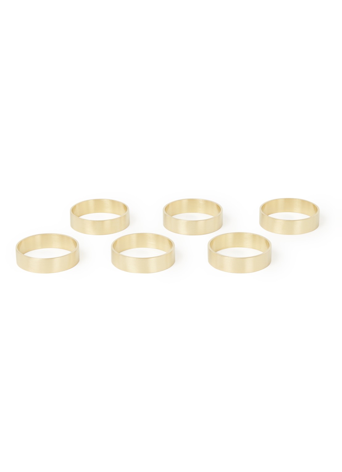 Broste Copenhagen Servet ring set van 6 - voorkant goud