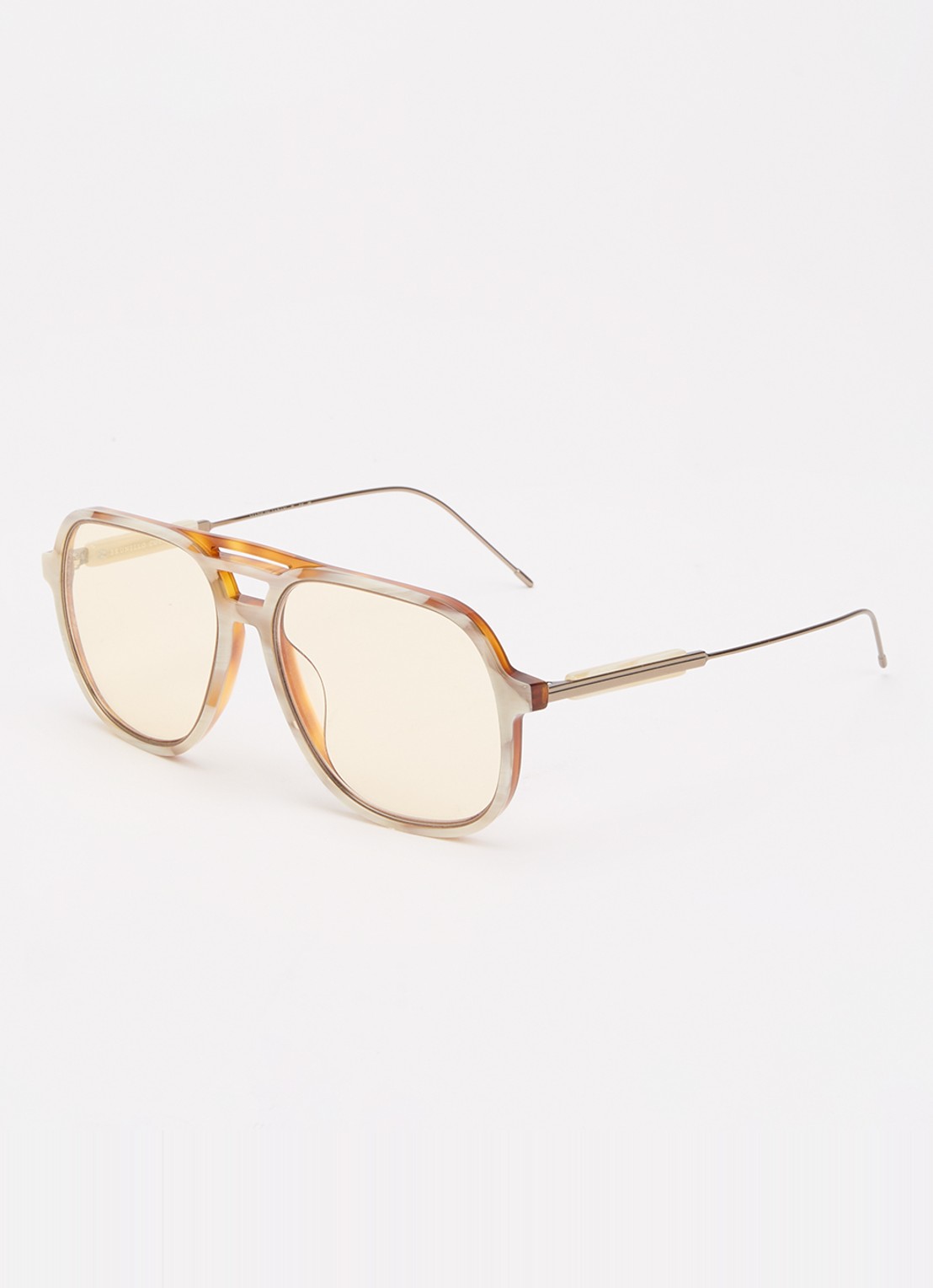 Brunello Cucinelli Piloten zonnebril BC4022S - voorkant beige