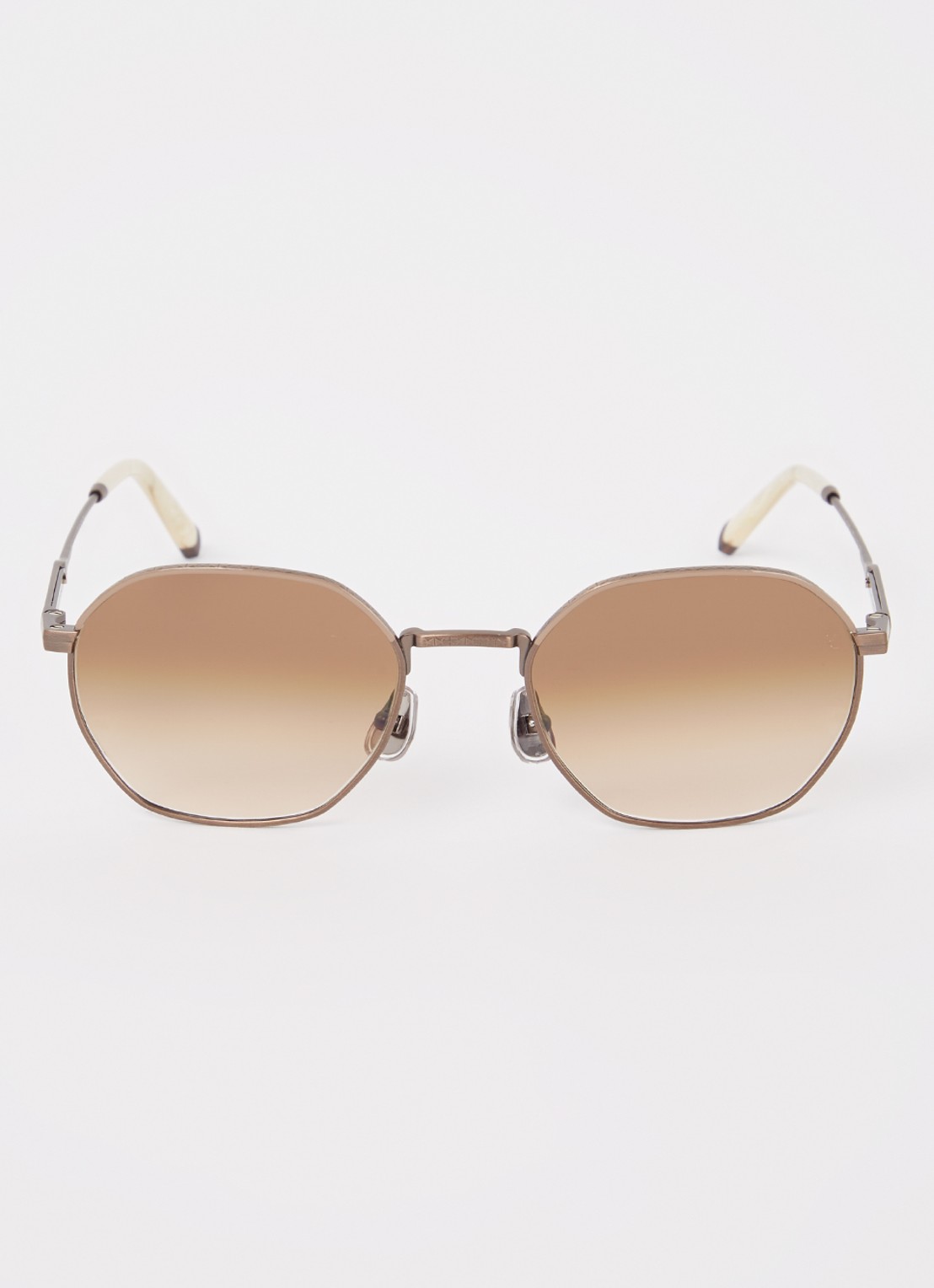 Brunello Cucinelli Retro zonnebril BC2003ST - detail lichtbruin