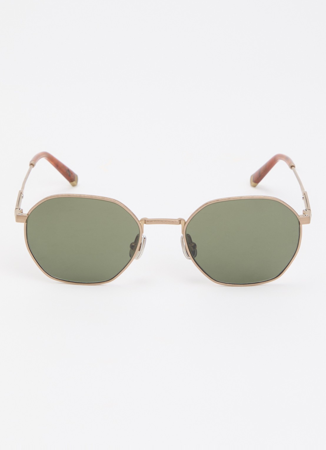 Brunello Cucinelli Retro zonnebril BC2003ST - detail goud