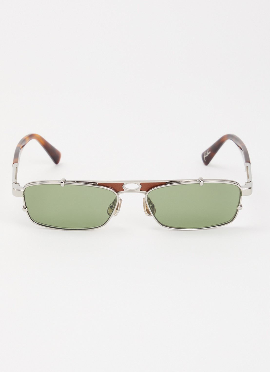 Brunello Cucinelli Retro zonnebril BC2010ST - detail 2 zilver