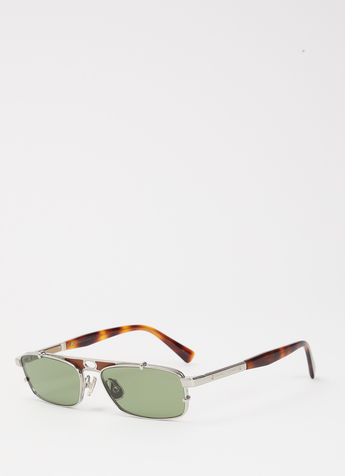 Brunello Cucinelli Retro zonnebril BC2010ST - voorkant zilver