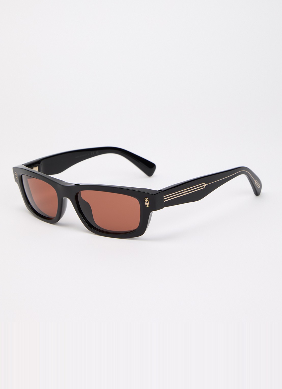 Brunello Cucinelli Retro zonnebril BC4029S - voorkant 4 zwart