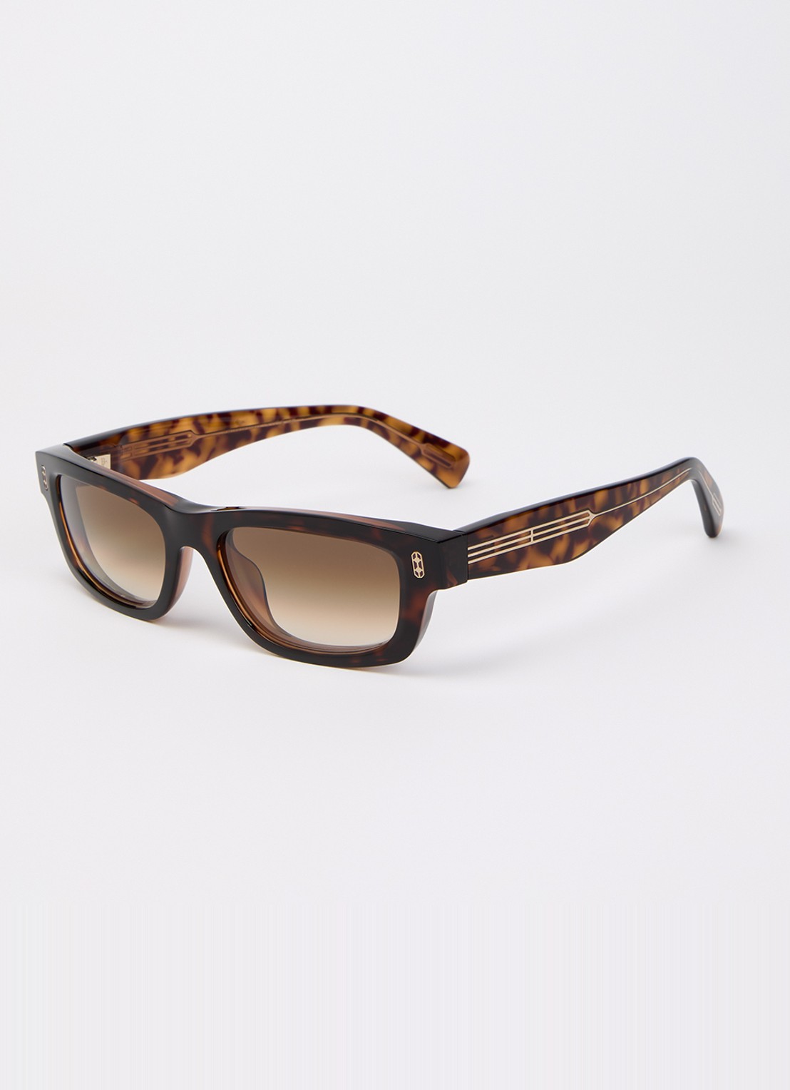 Brunello Cucinelli Retro zonnebril BC4029S - voorkant 4 donkerbruin