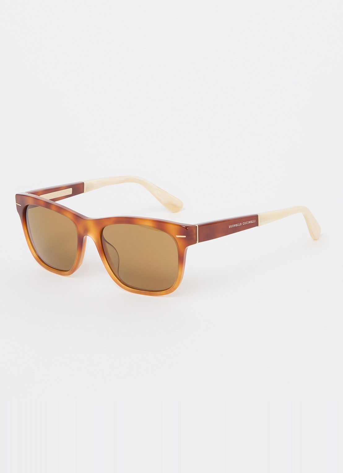 Brunello Cucinelli Wayfarer zonnebril BC4003S - voorkant oranjebruin
