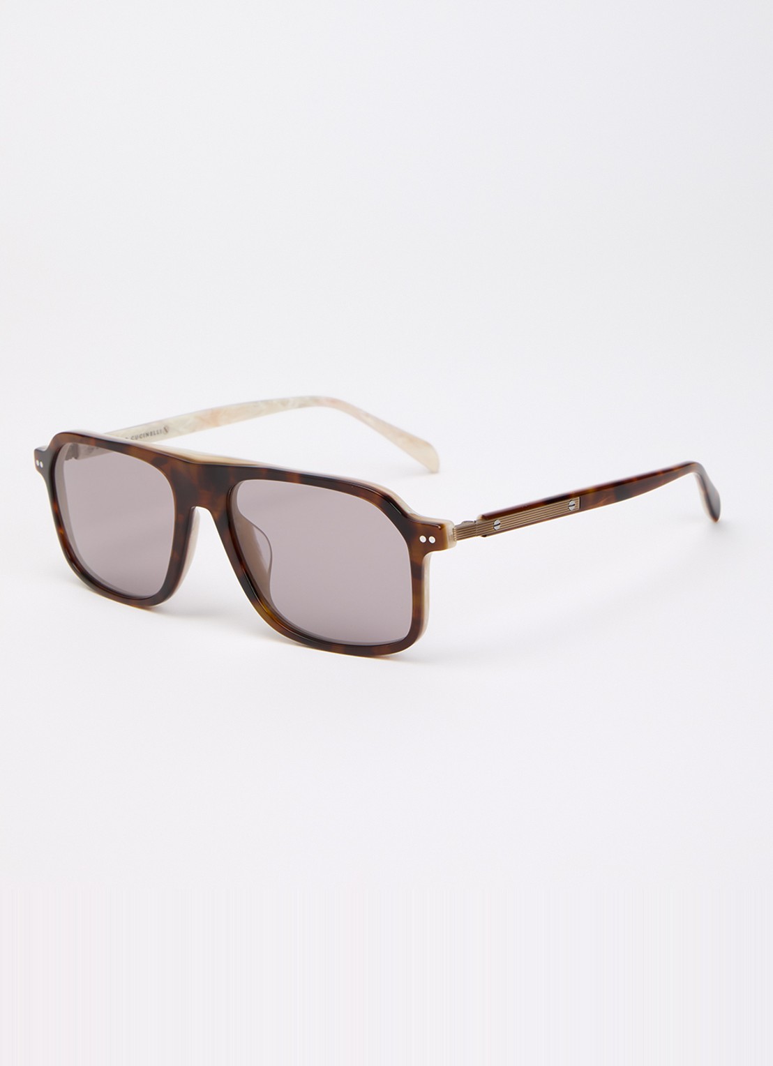 Brunello Cucinelli Wayfarer zonnebril BC4030S - voorkant 4 bruin