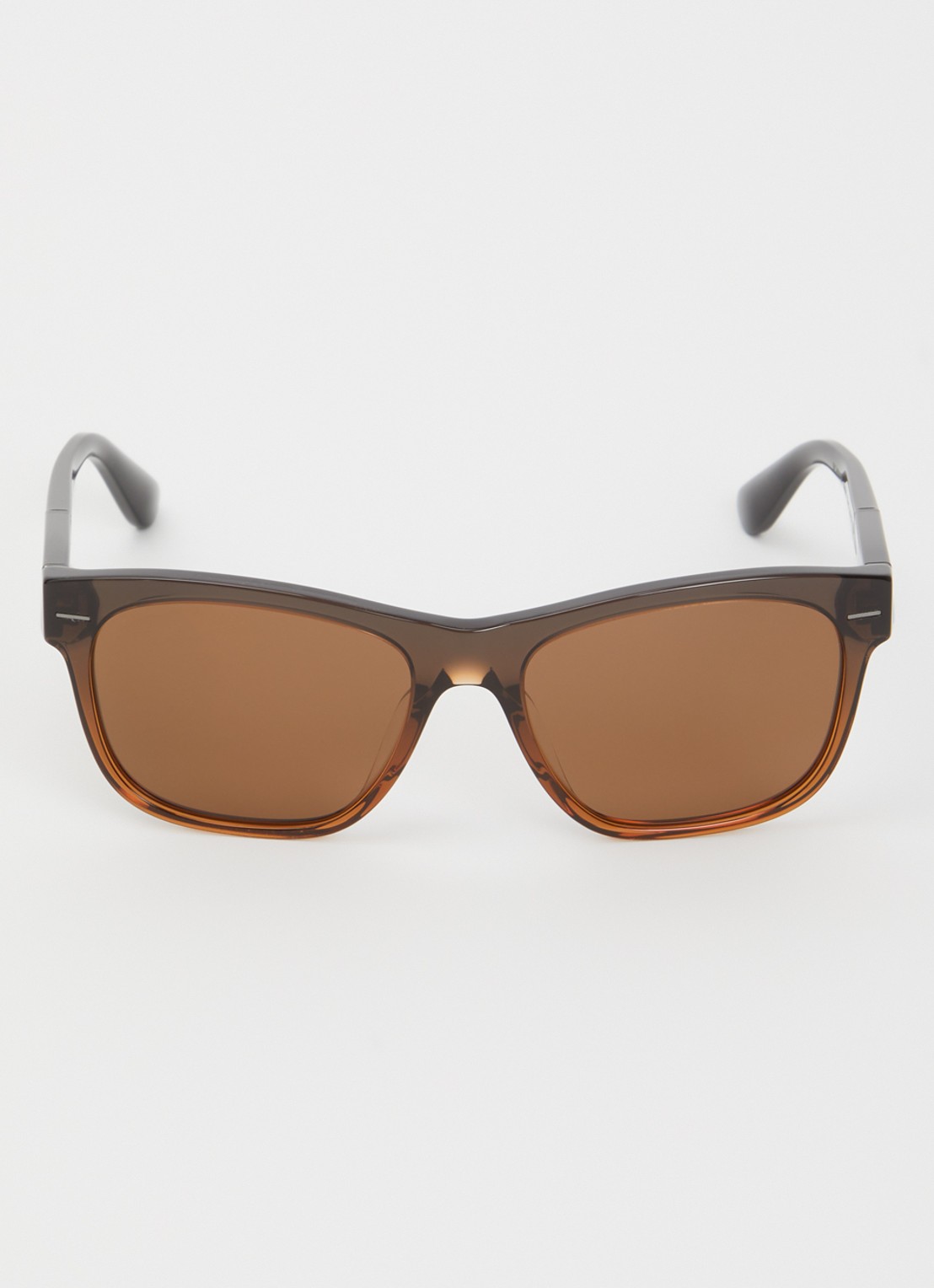 Brunello Cucinelli Wayfarer zonnebril gepolariseerd BC4003SM - detail bruin