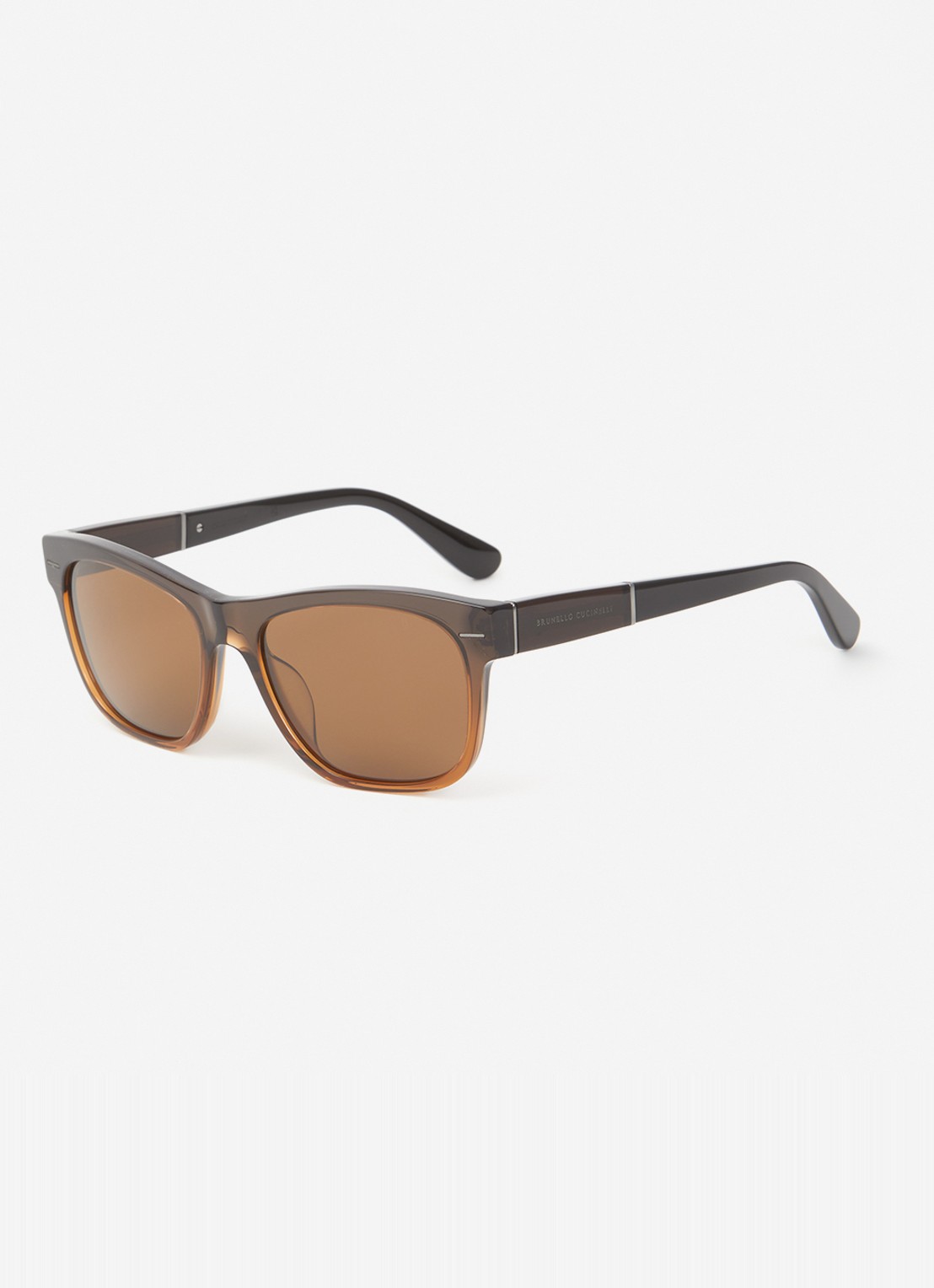 Brunello Cucinelli Wayfarer zonnebril gepolariseerd BC4003SM - voorkant 4 bruin