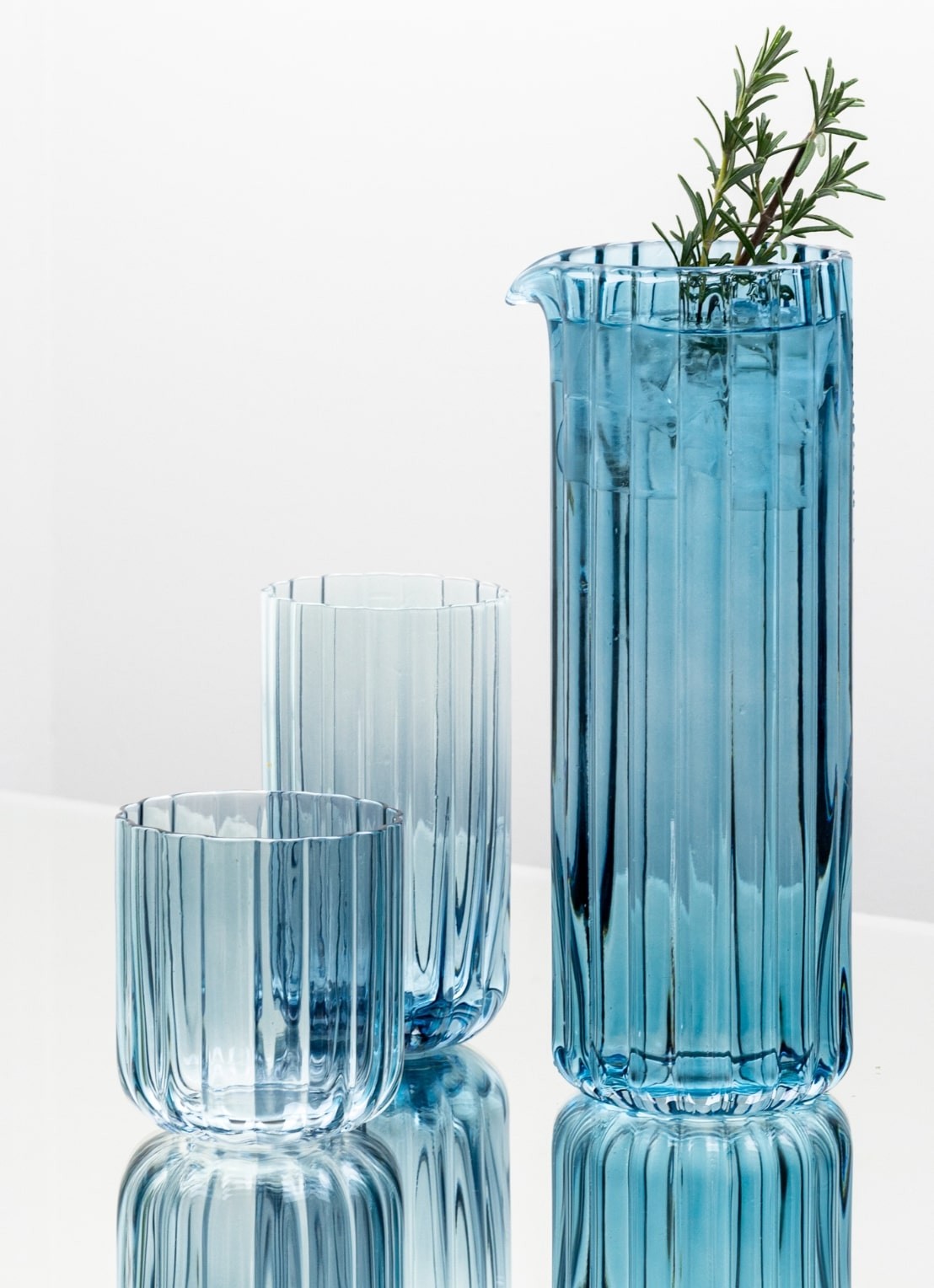 Brût Homeware Gaia longdrink glas 46 cl - detail 3 blauw