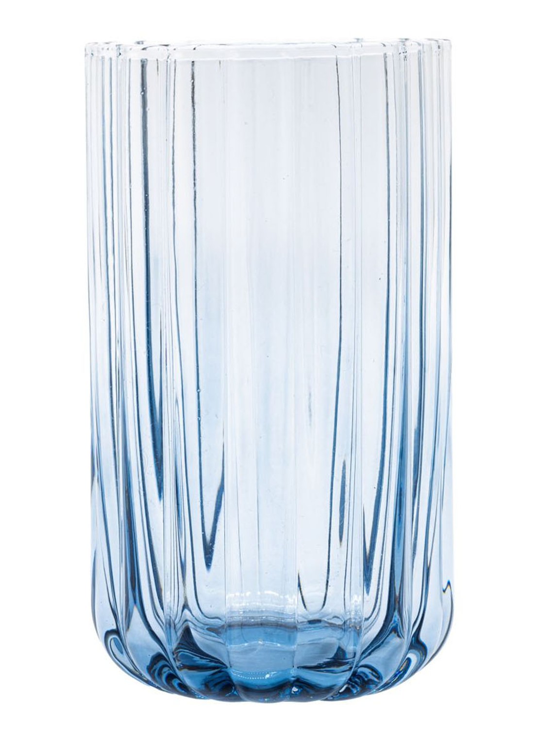 Brût Homeware Gaia longdrink glas 46 cl - voorkant 4 blauw