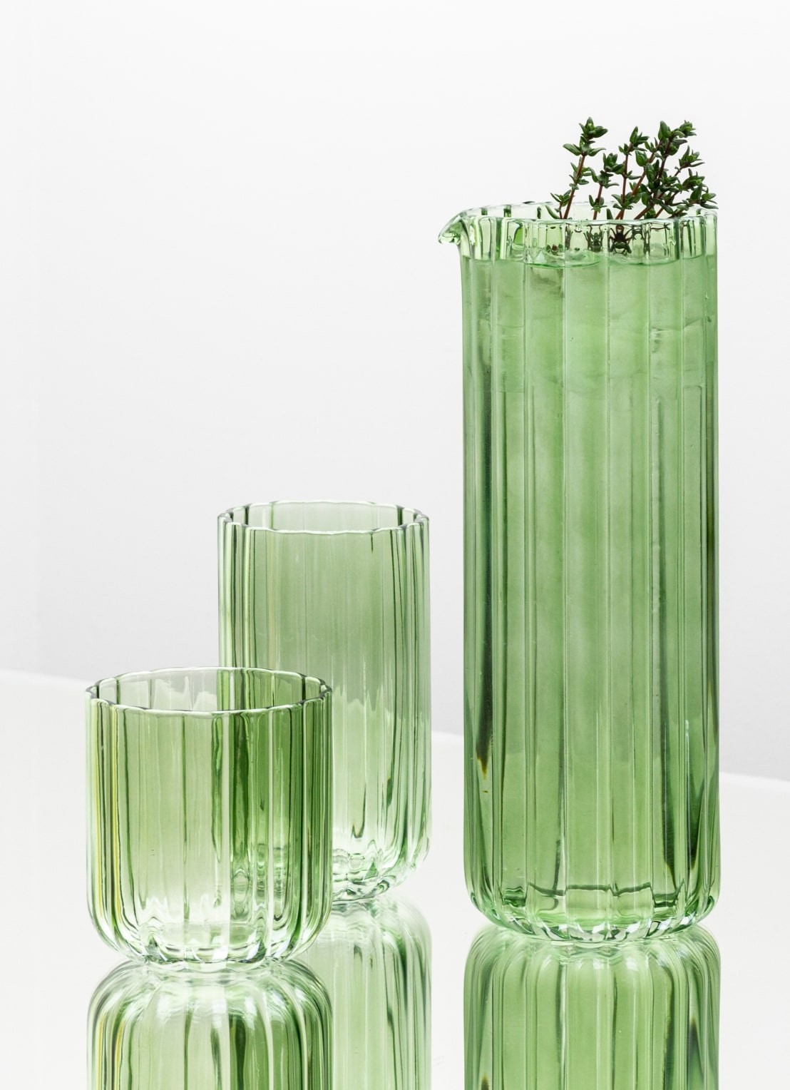 Brût Homeware Gaia longdrinkglas 46 cl - detail 6 groen