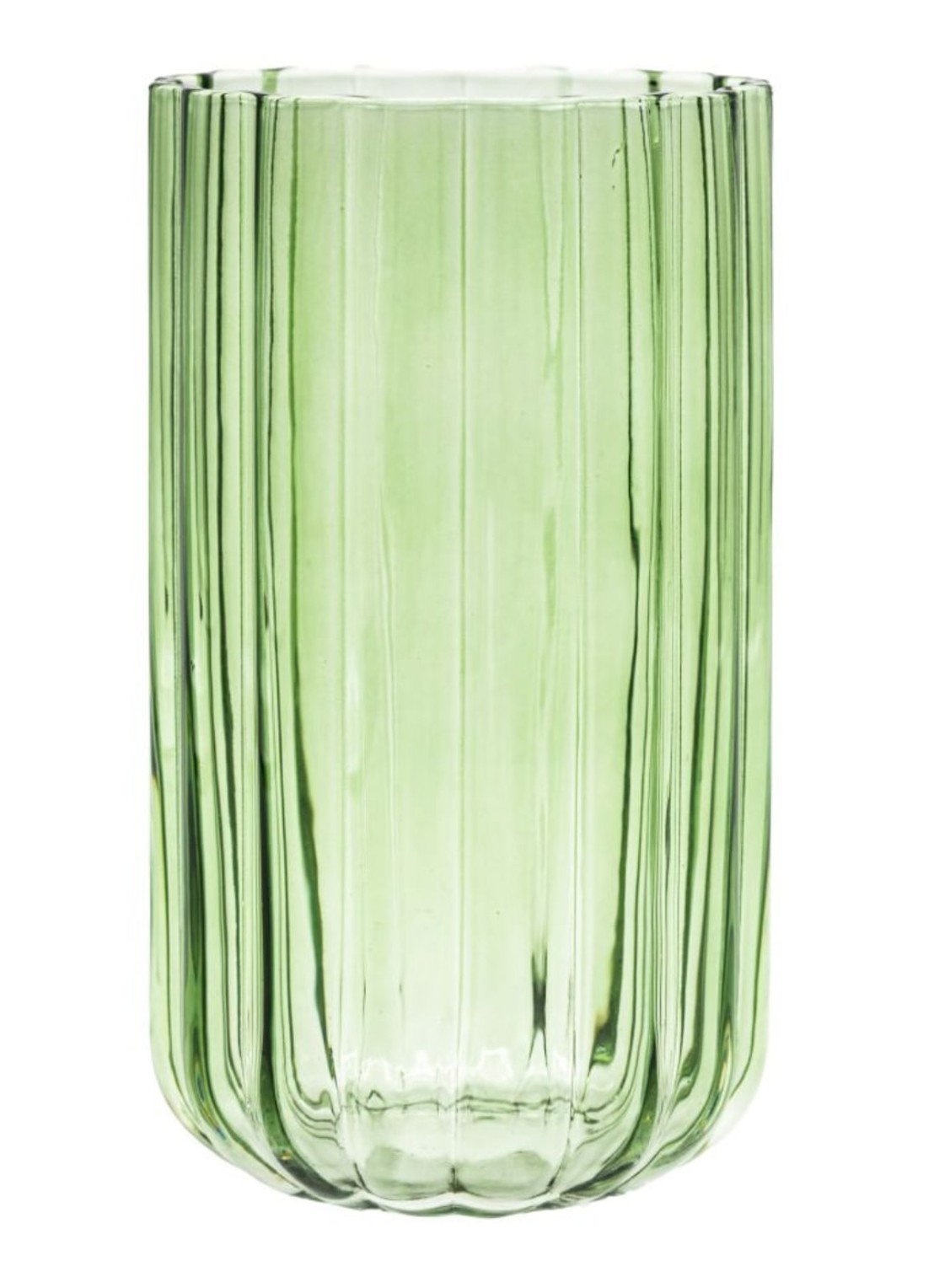 Brût Homeware Gaia longdrinkglas 46 cl - voorkant groen