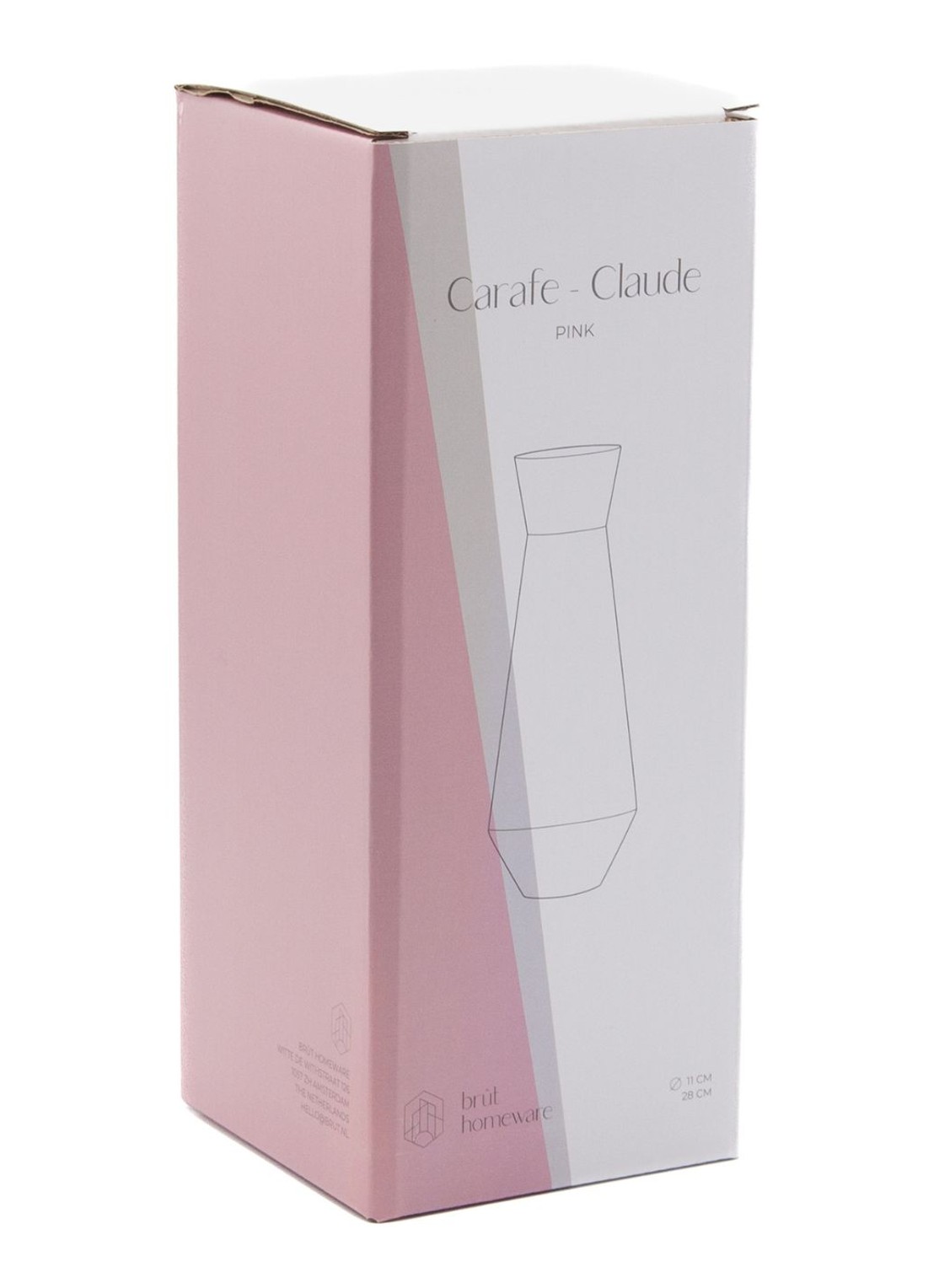 Brût Homeware Karaf 1,1 liter - detail roze
