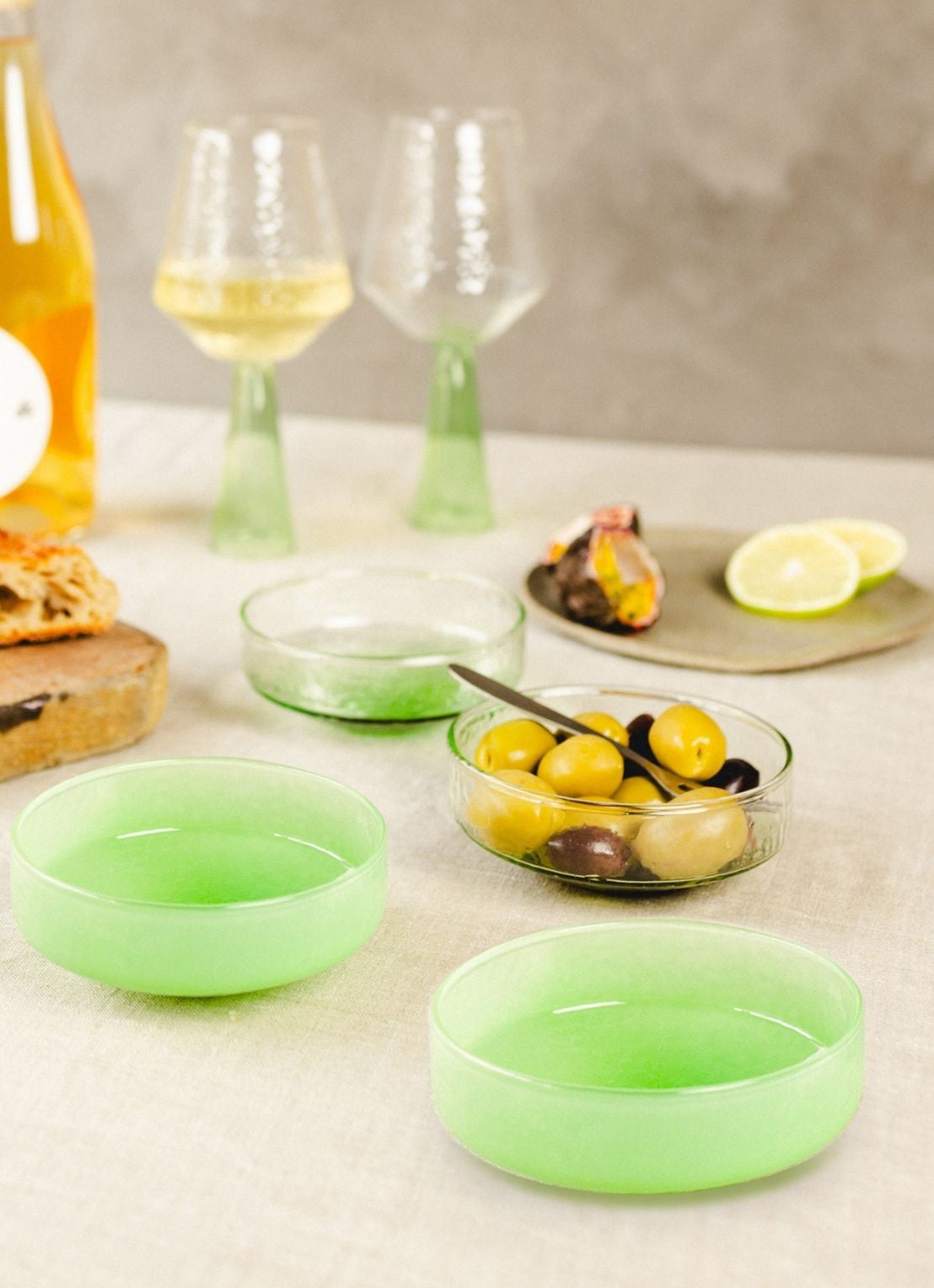 Brût Homeware Kom 10,5 cm set van 4 - detail 4 groen