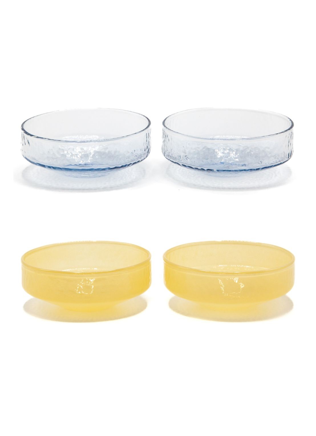 Brût Homeware Kom 10,5 cm set van 4 - voorkant 4 geel