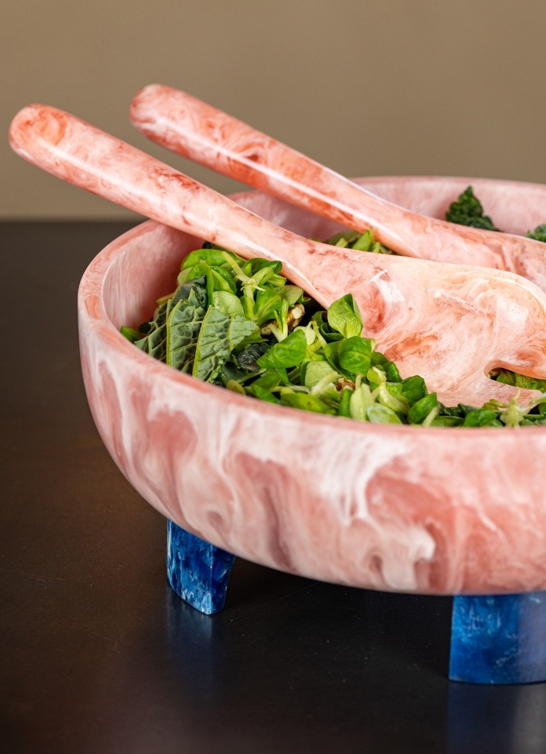 Brût Homeware Pavone saladebestek 2-delig - voorkant 4 roze