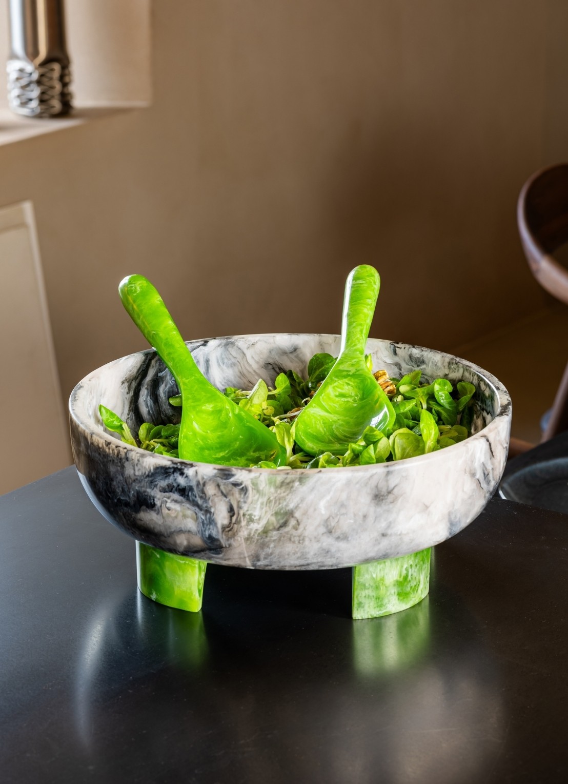 Brût Homeware Pavone saladebestek 2-delig - achterkant 4 groen