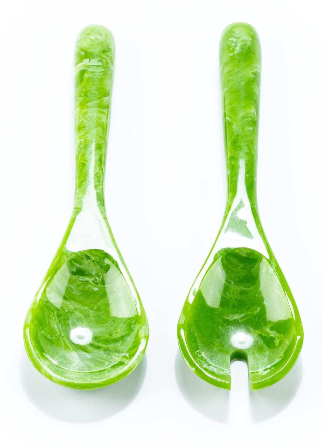 Brût Homeware Pavone saladebestek 2-delig - voorkant 2 groen