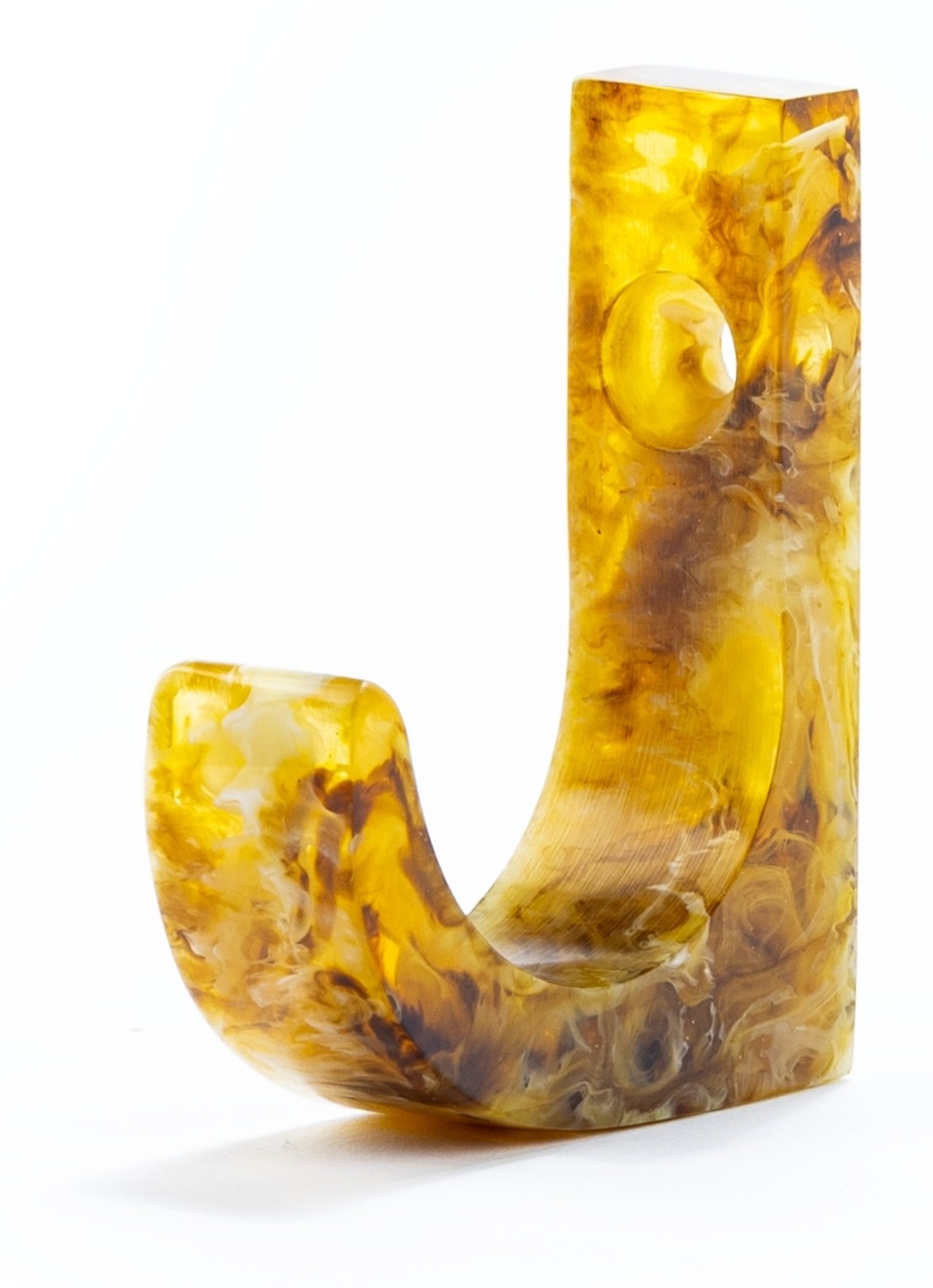 Brût Homeware Pavone wandhaak 7 cm - voorkant 2 bruin