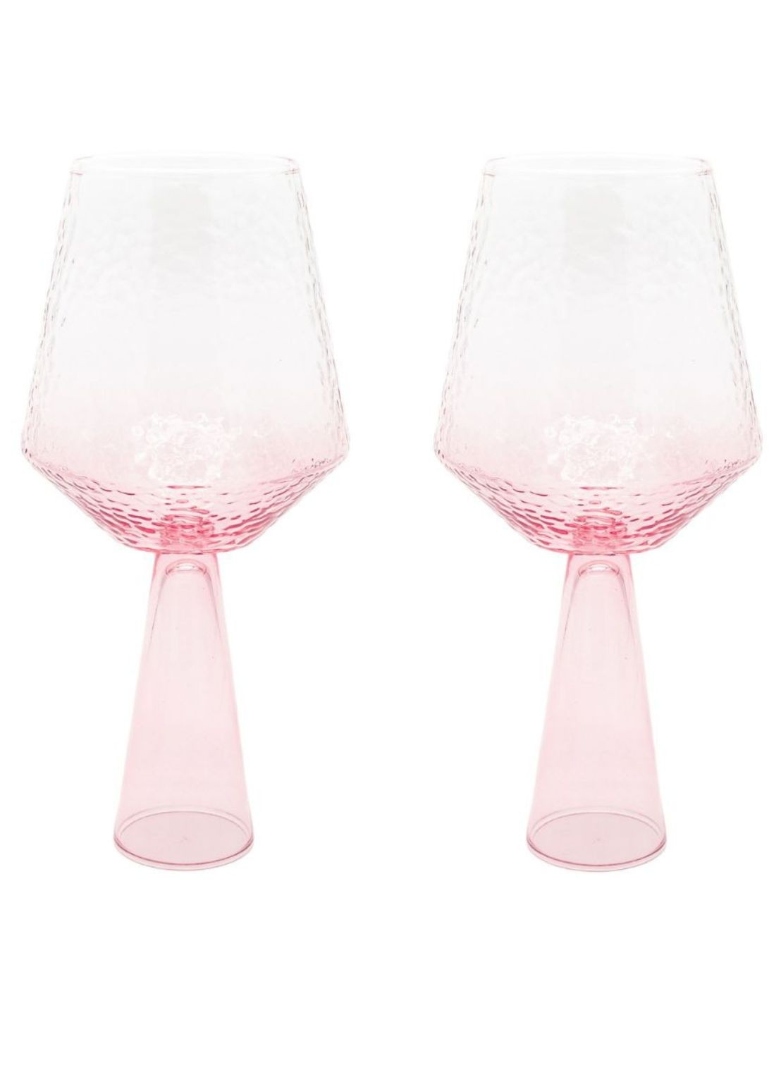 Brût Homeware Wijnglas 40 cl set van 2 - voorkant 6 roze