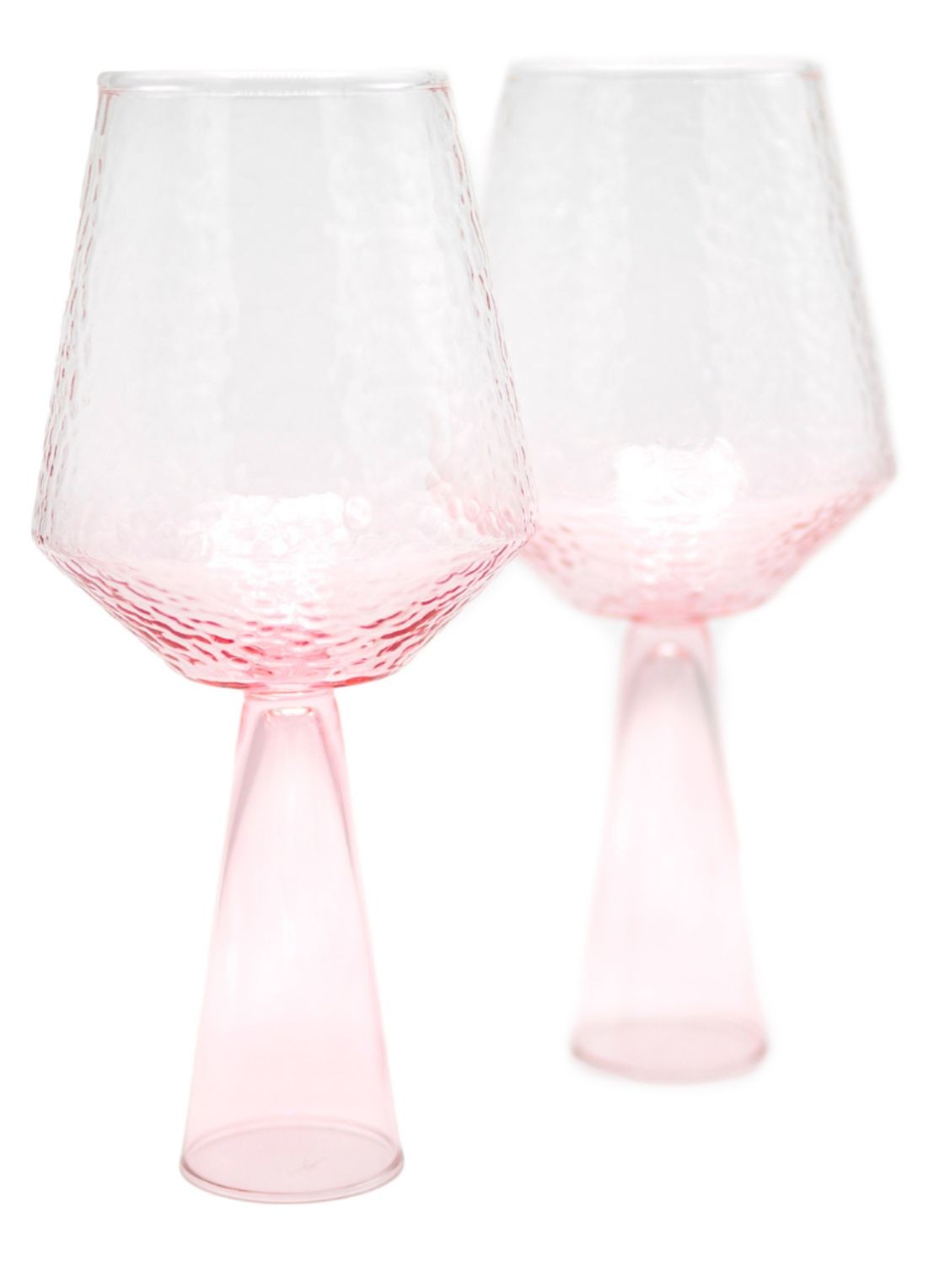 Brût Homeware Wijnglas 40 cl set van 2 - voorkant 7 roze
